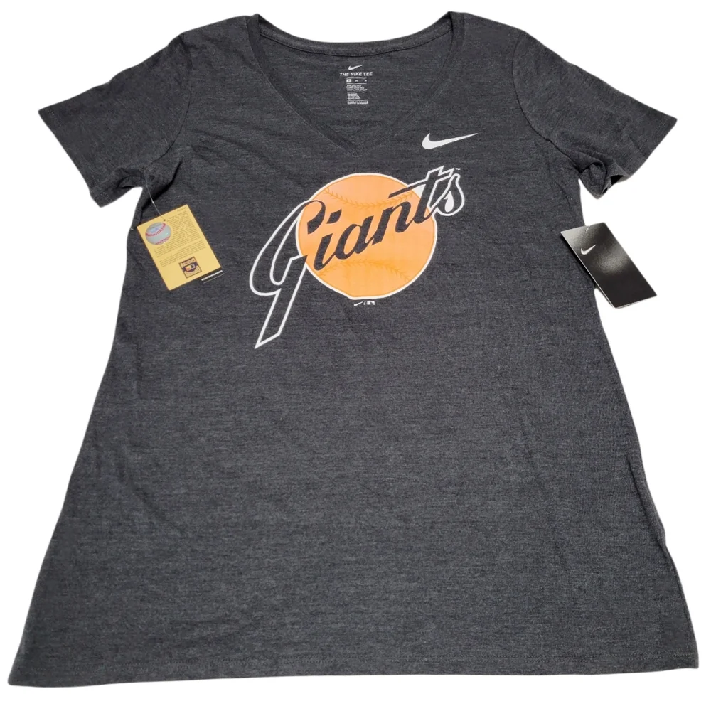 NWT Nike San Francisco Giants MLB Womens Size Medium Cooperstown Collection Gray